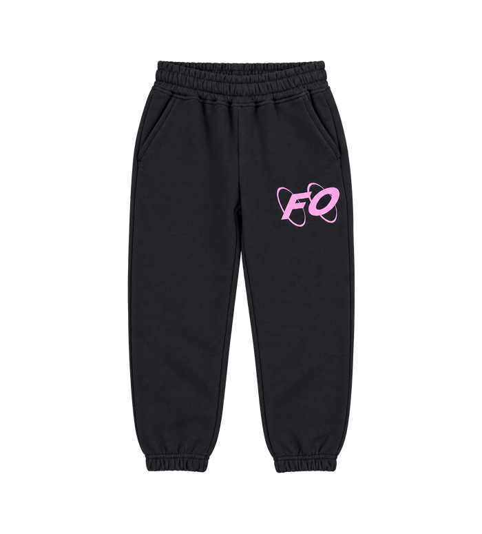 Big Circles Straight Leg Cuffed Zwart/roze