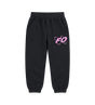 Big Circles Straight Leg Cuffed Zwart/roze