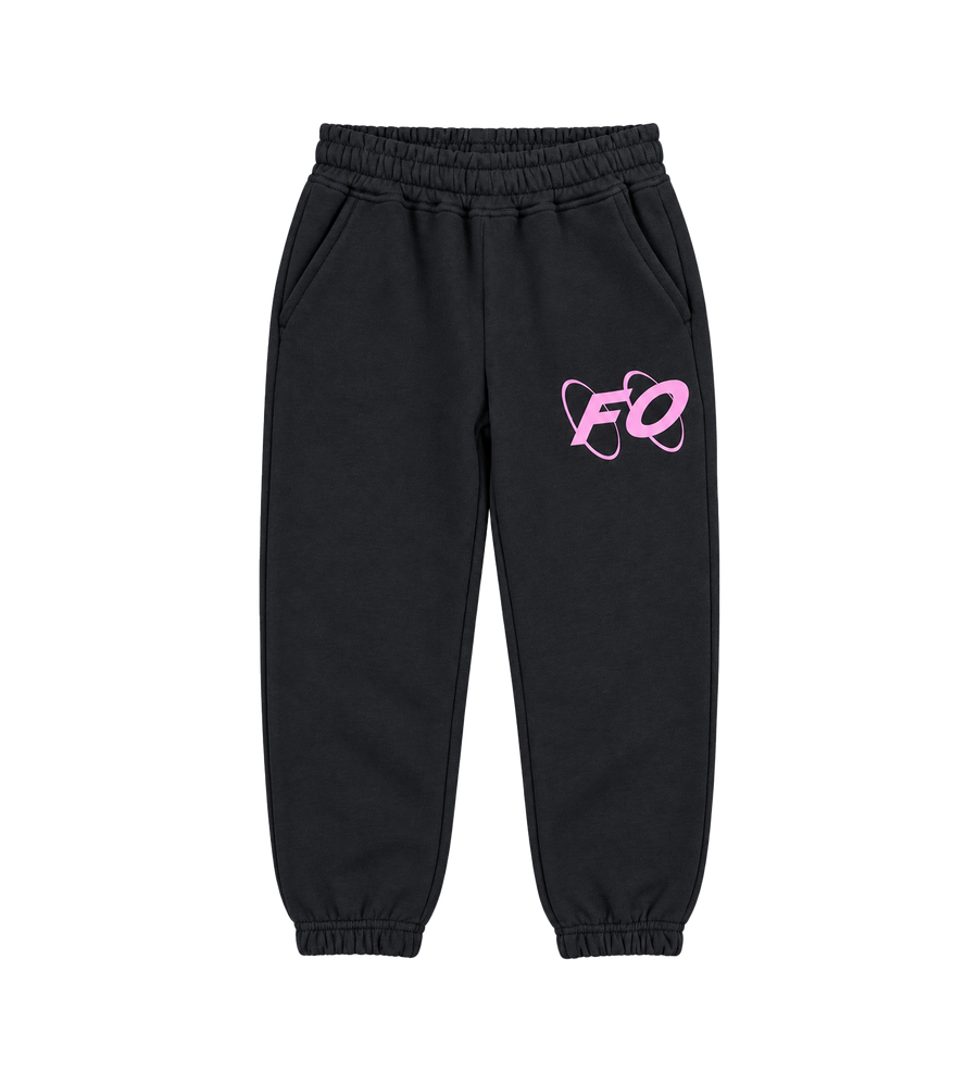 Big Circles Straight Leg Cuffed Zwart/roze