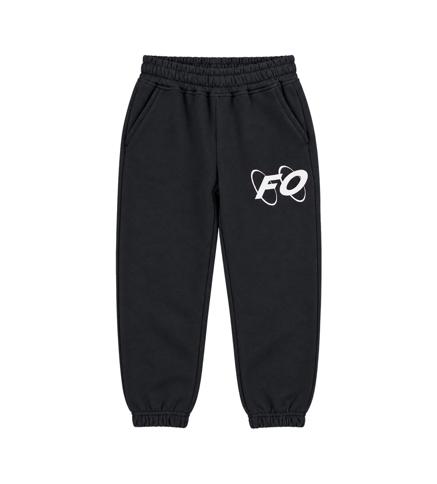 Big Circles Straight Leg Cuffed Zwart/wit