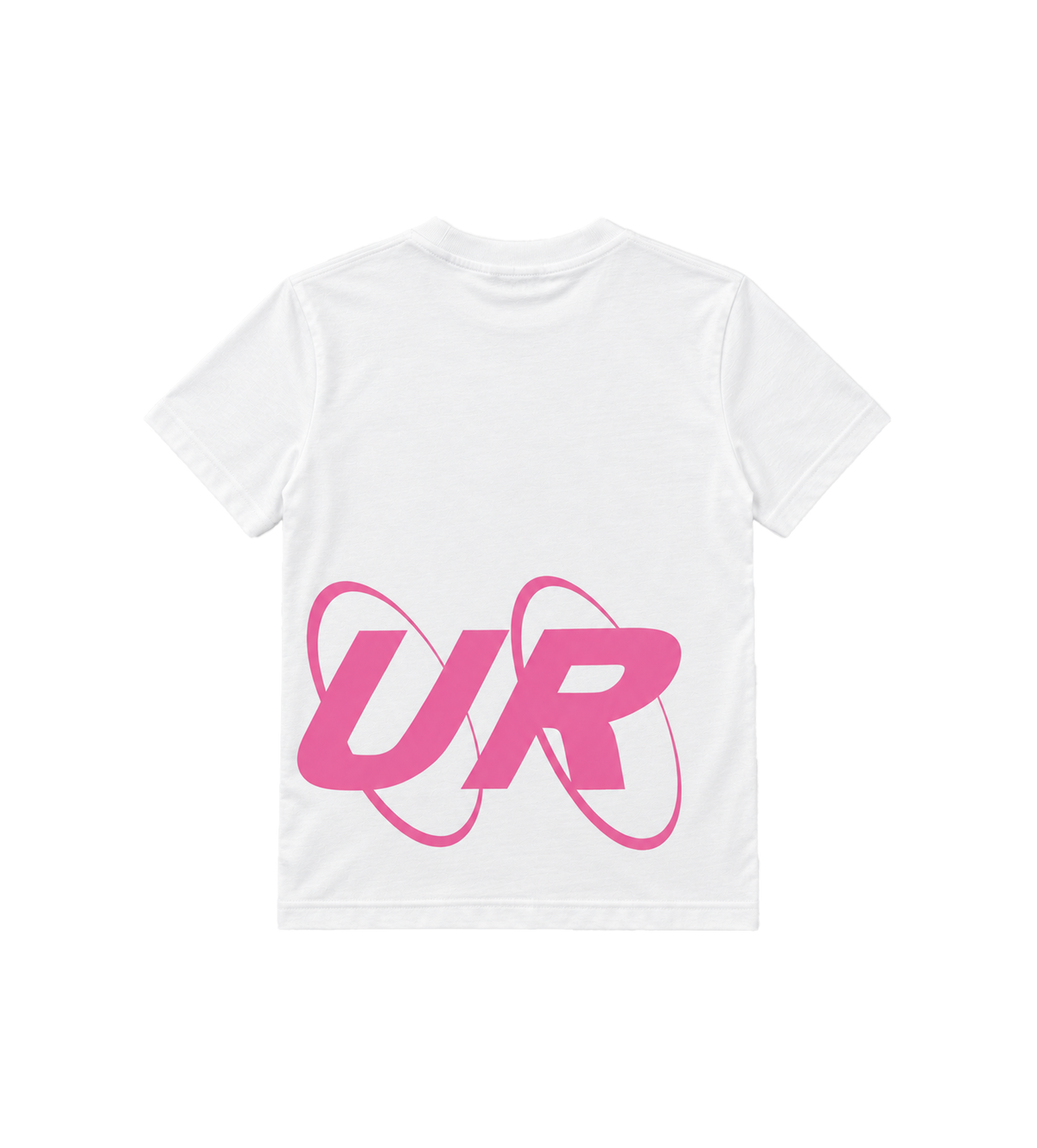 Big Circles  T-shirt Wit/Roze