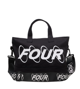 Circles Embroidery Shopper Wit