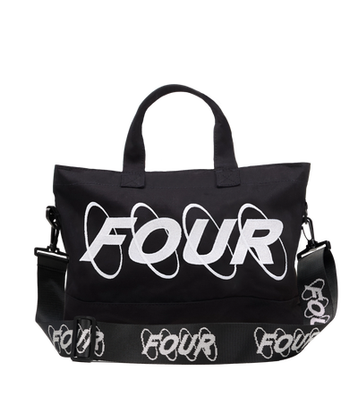 Circles Embroidery Shopper Wit