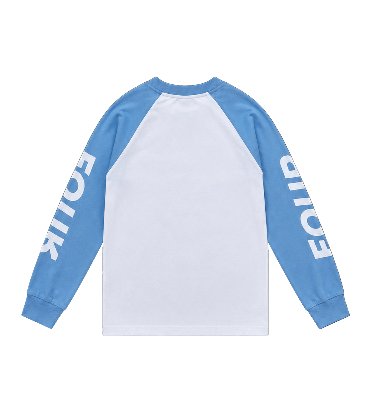 Reconstructed Raglan Longsleeve Blauw/Wit