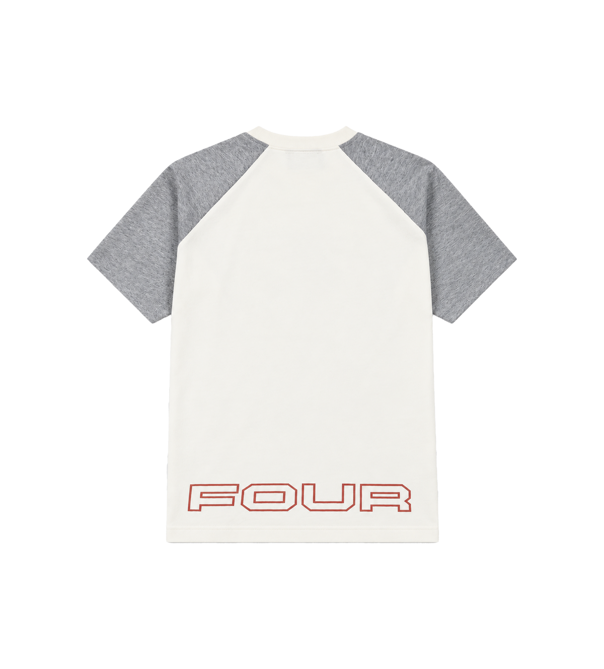 Bold Raglan T-shirt Cannoli Crème/Grijs Melange