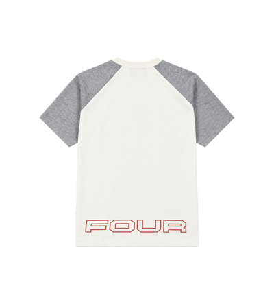 Bold Raglan T-shirt Cannoli Crème/Grijs Melange