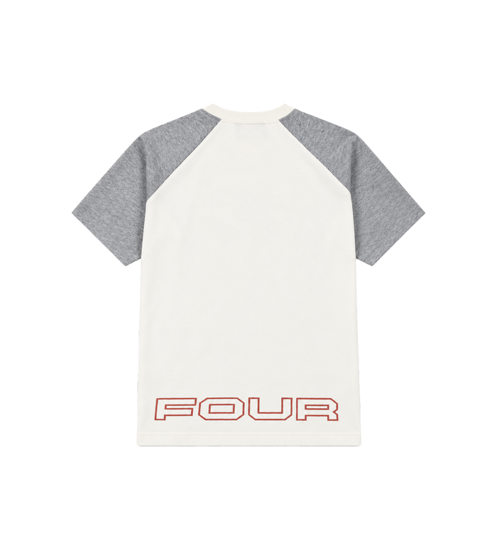 Bold Raglan T-shirt Cannoli Crème/Grijs Melange