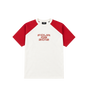 Bold Raglan T-shirt Cannoli Crème/ Savy Red