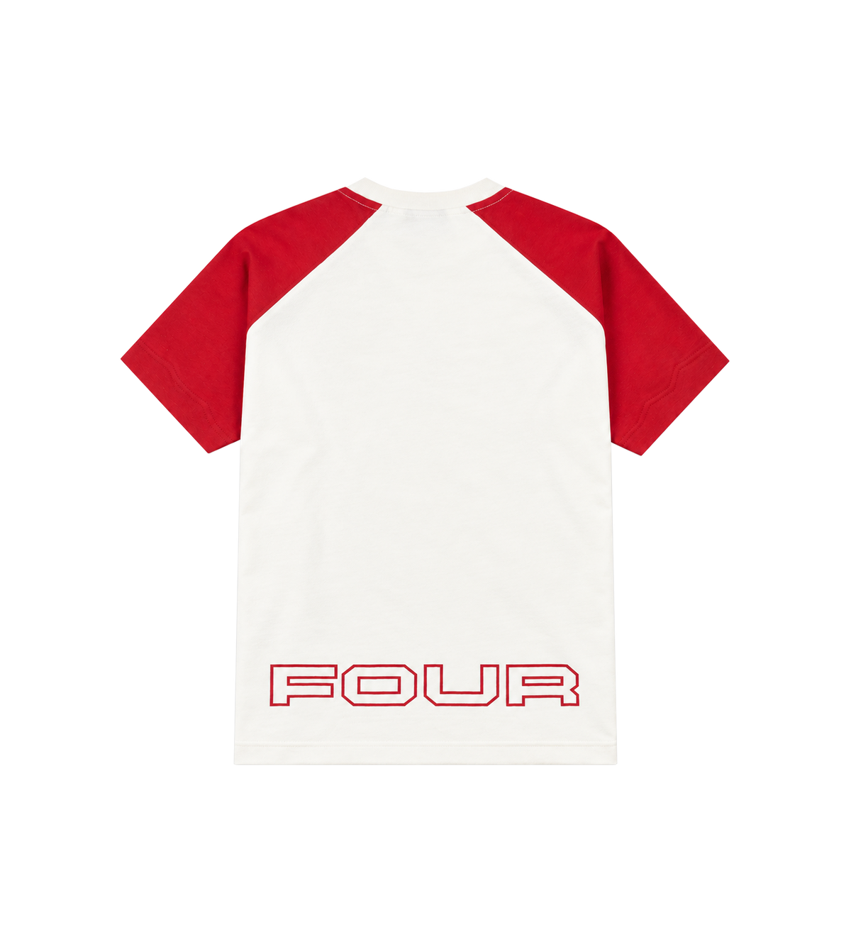 Bold Raglan T-shirt Cannoli Crème/ Savy Red