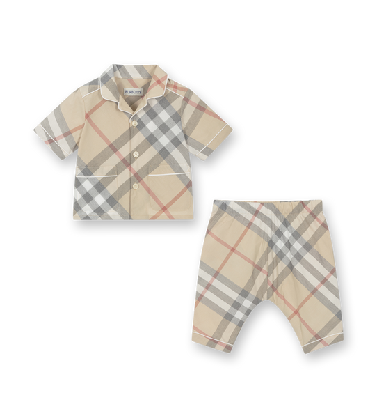 Burberry 双子ブルゾンセット burberry-baby-boys-beige-