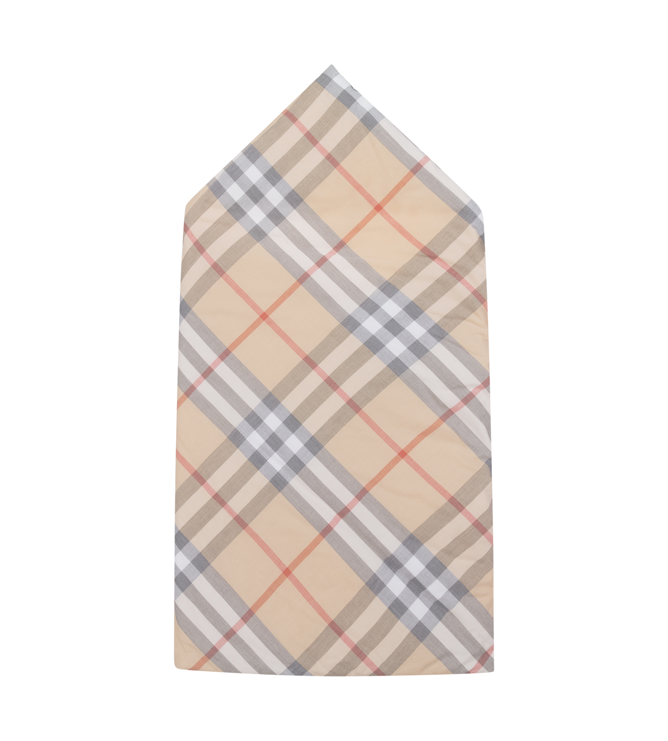 Check Cotton Baby Nest Pale Stone