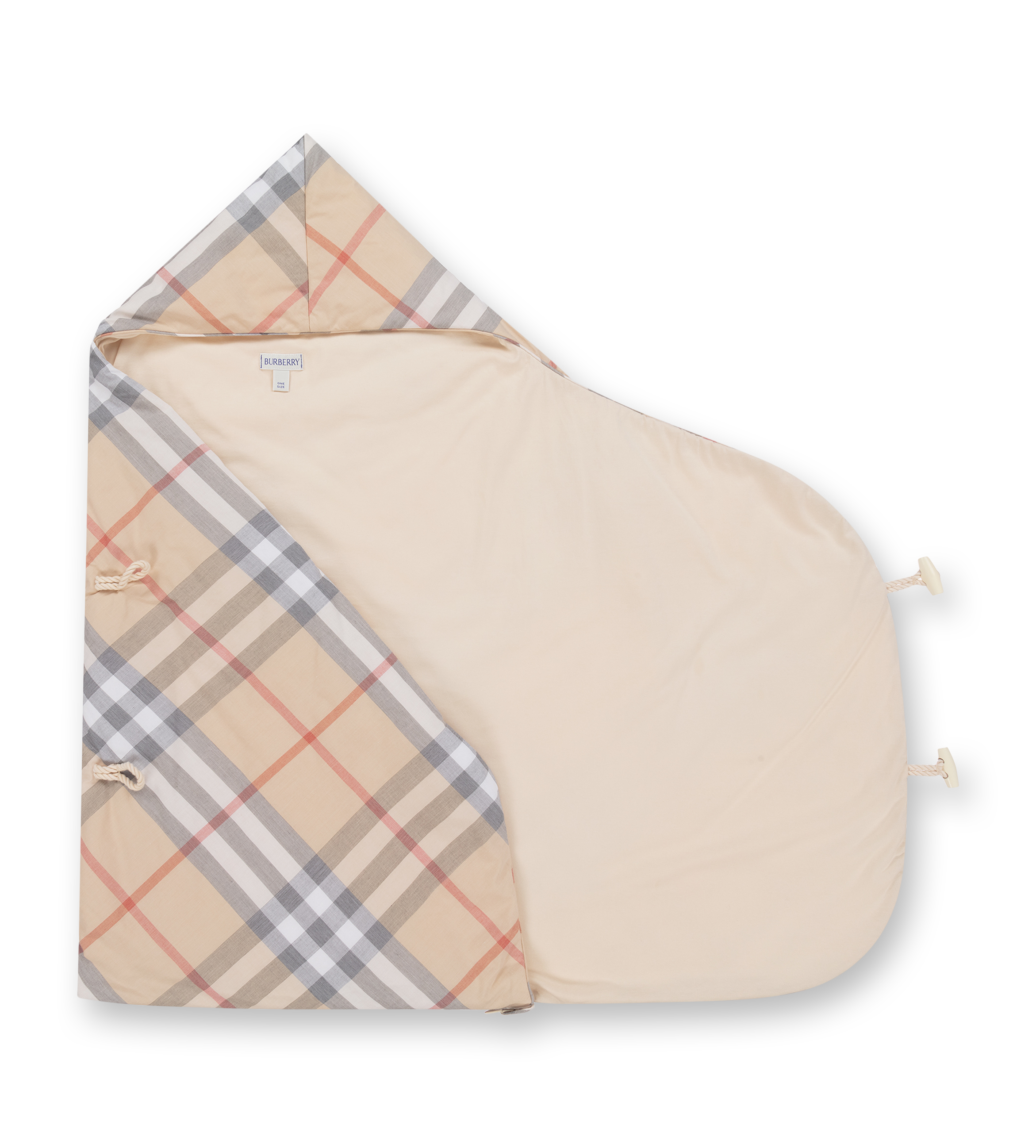 Check Cotton Baby Nest Pale Stone