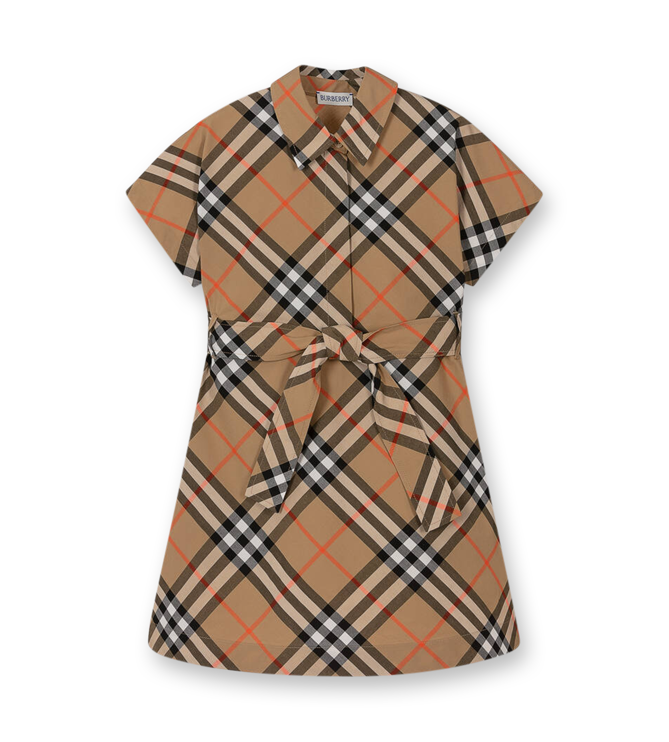 Check Shirt Dress Sand
