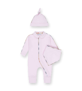 Baby Lotus Three-Piece Gift Set in Pink