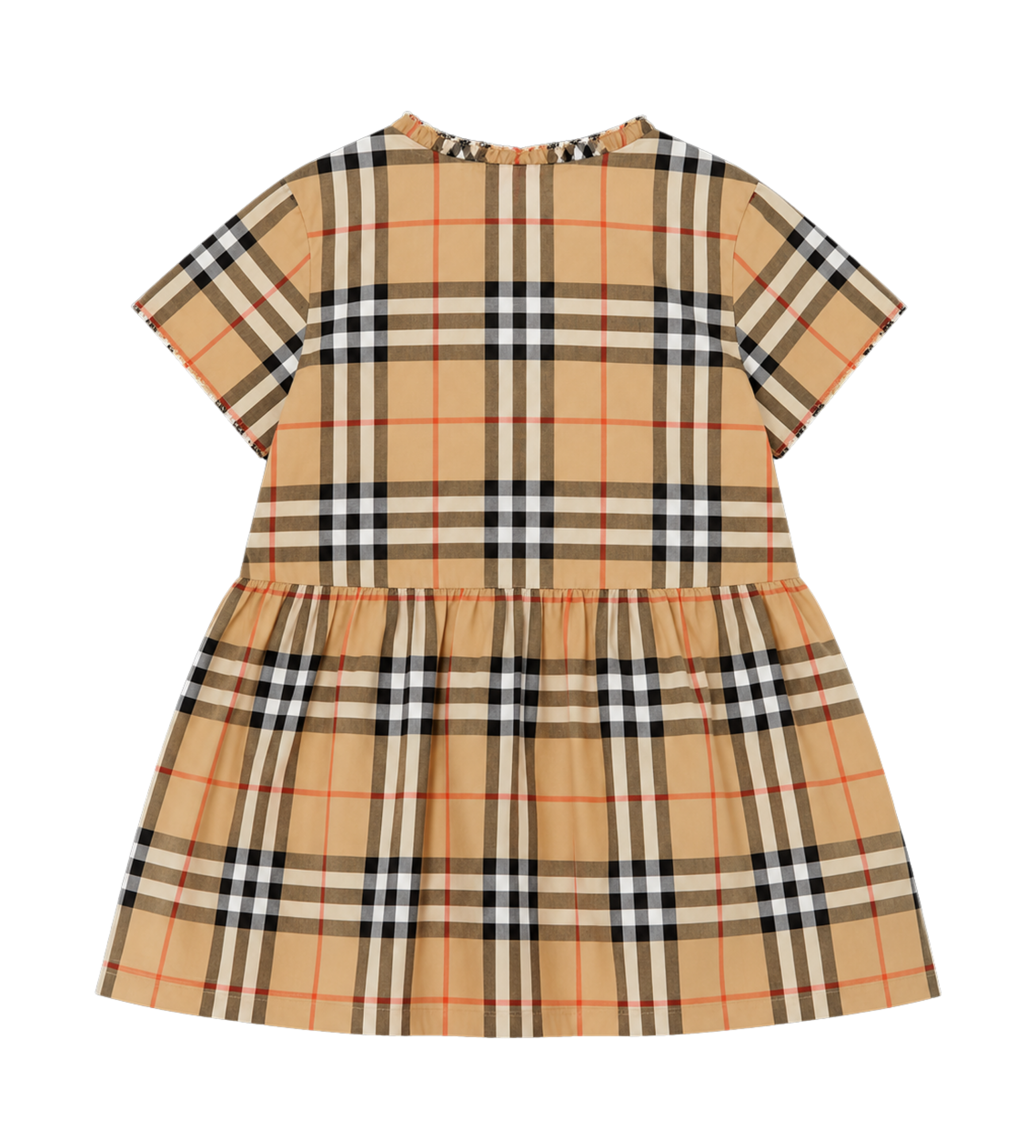 Roze Geruite Katoenen Jurk (Kids)