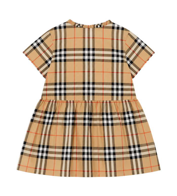Kids Rose Check Cotton Dress