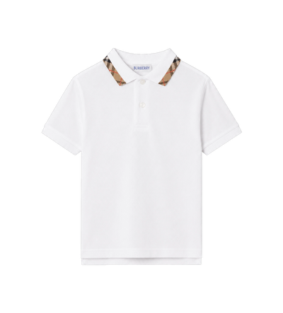 Baby Katoenen poloshirt met geruite kraag