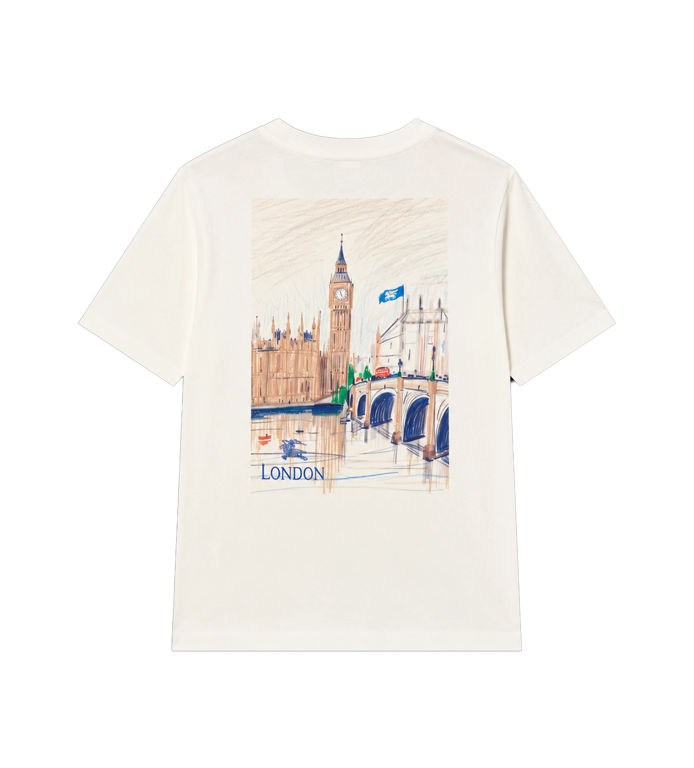Baby Katoenen T-shirt met Londense beer
