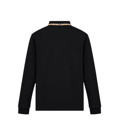 Kids Johane poloshirt met lange mouwen zwart