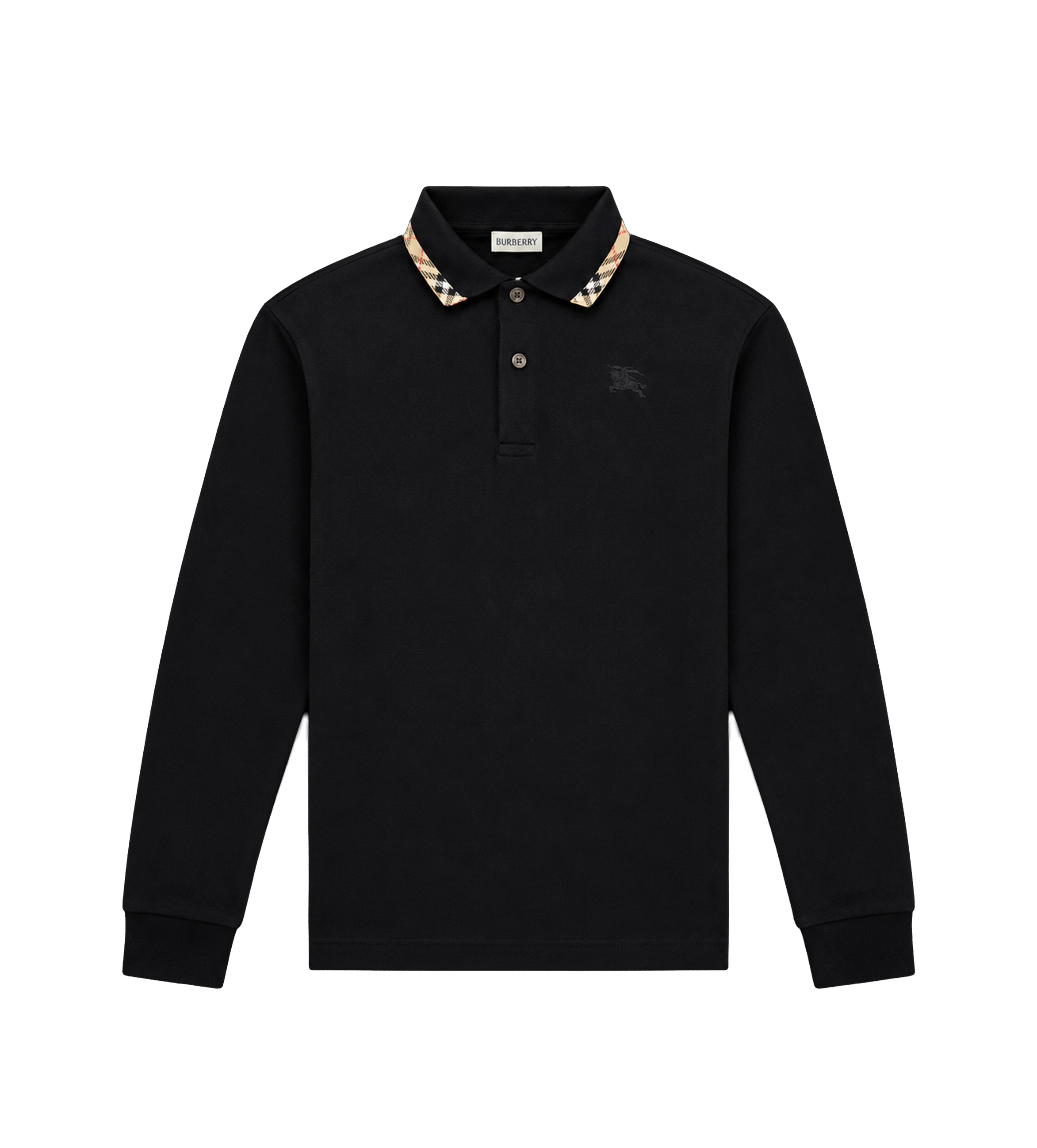 Kids Johane poloshirt met lange mouwen zwart