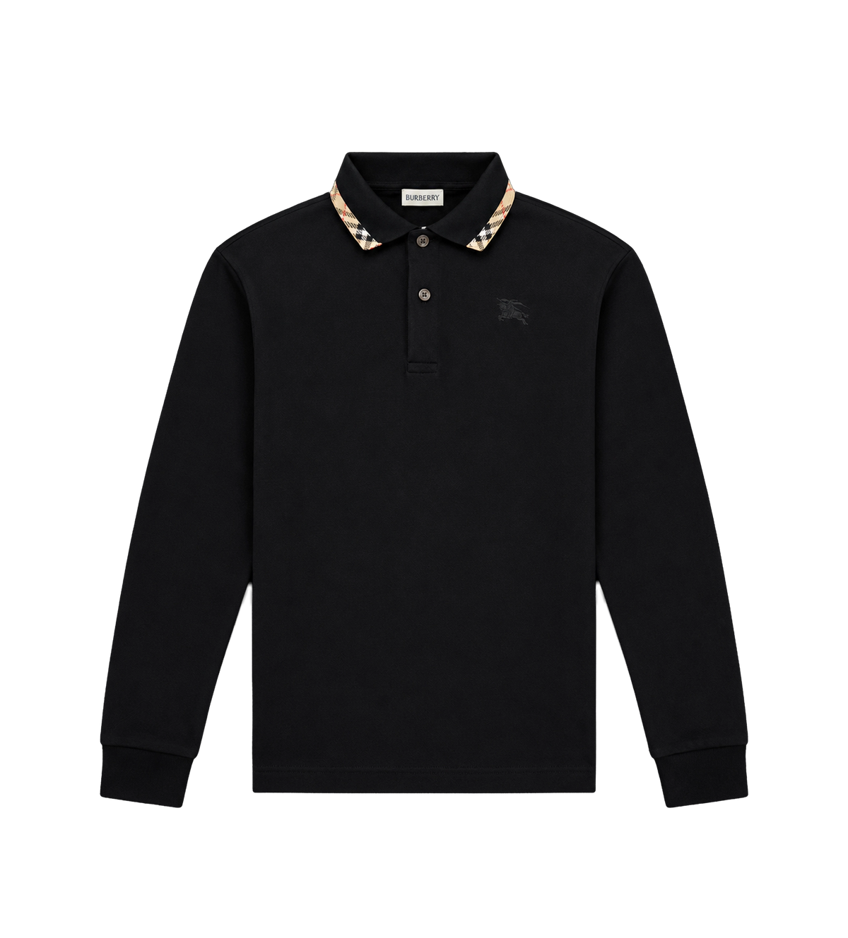 Kids Johane poloshirt met lange mouwen zwart
