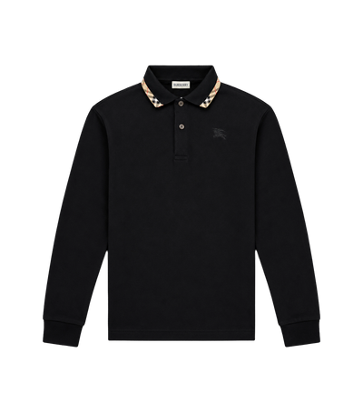 Kids Johane poloshirt met lange mouwen zwart