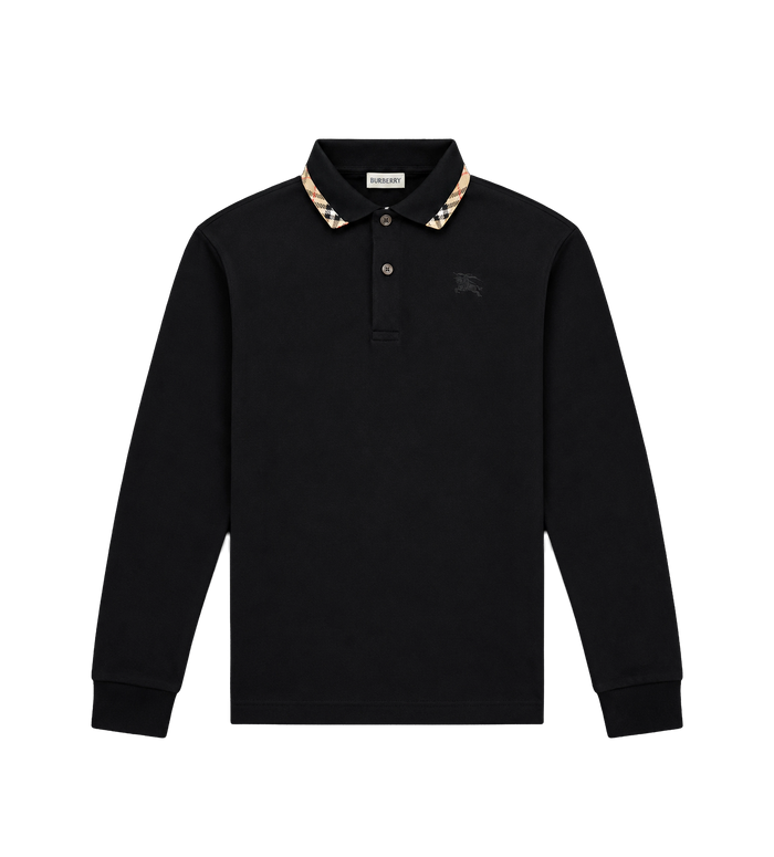 Kids Johane Long-Sleeve Polo Black