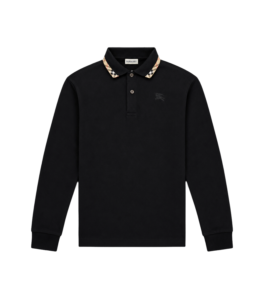 Kids Johane Long-Sleeve Polo Black