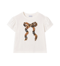 Kids Check Bow Cotton T-shirt