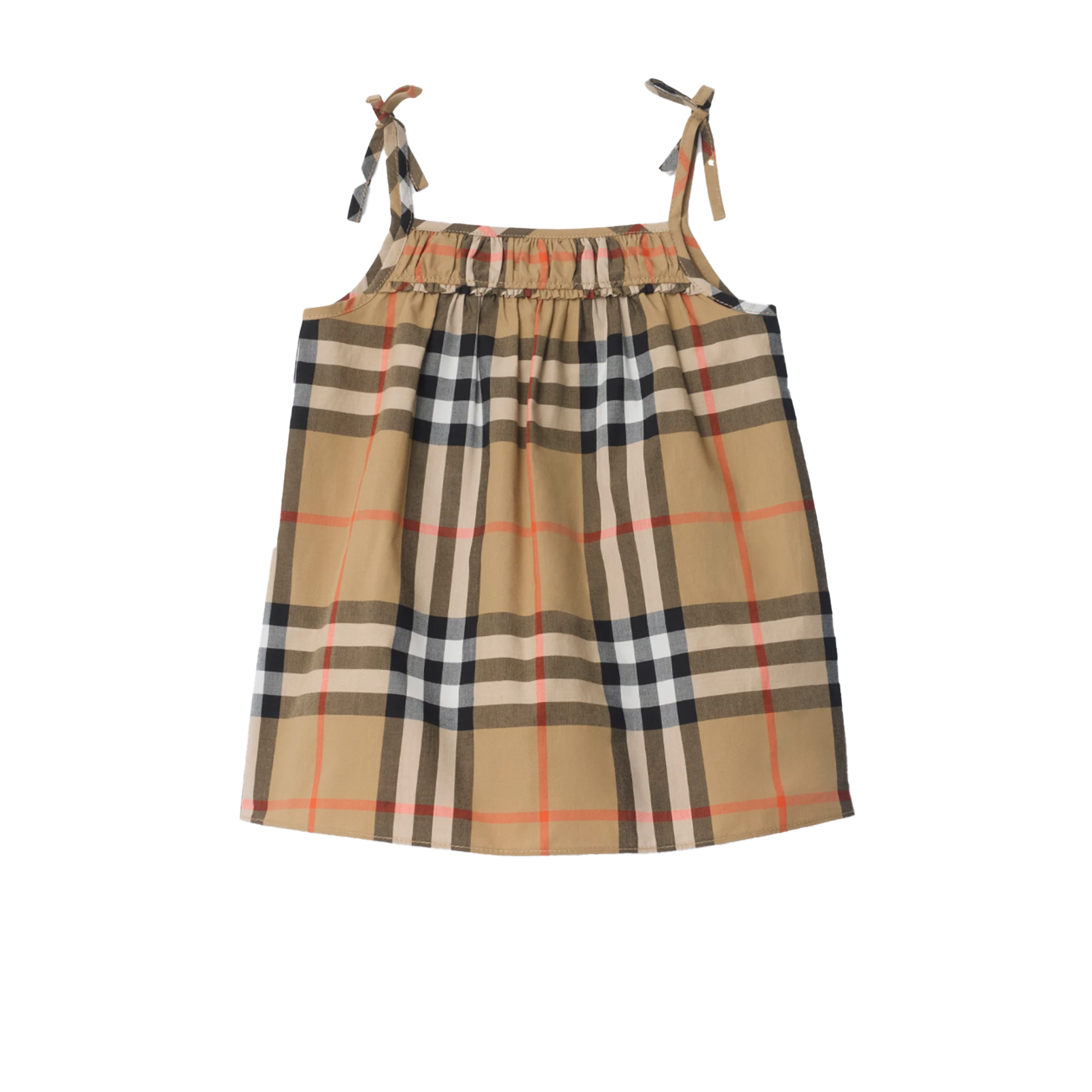 Burberry Check Cotton Dress with Bloomers in Sand beige (Baby)
