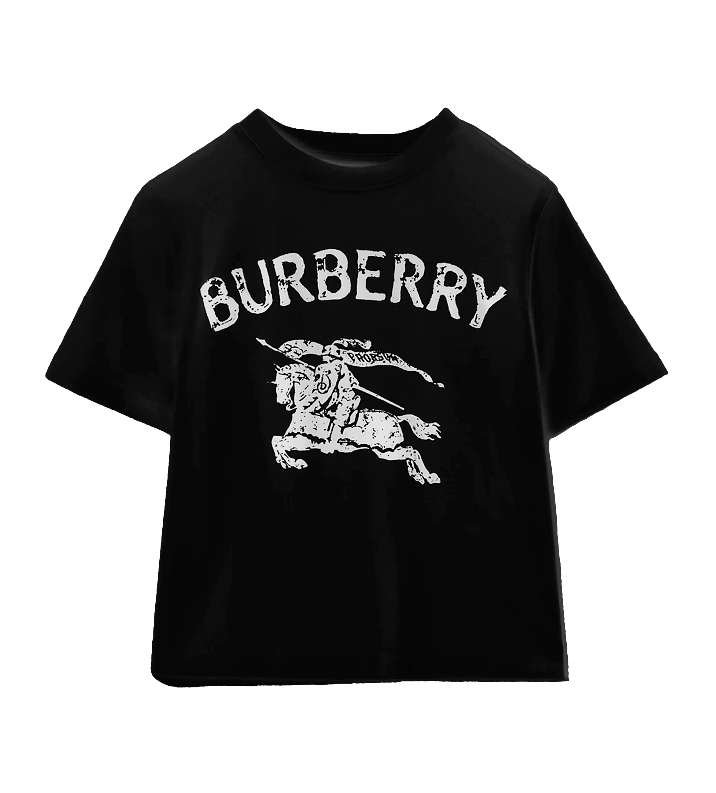 Burberry EKD Stretch Cotton T-Shirt in Black (Baby)