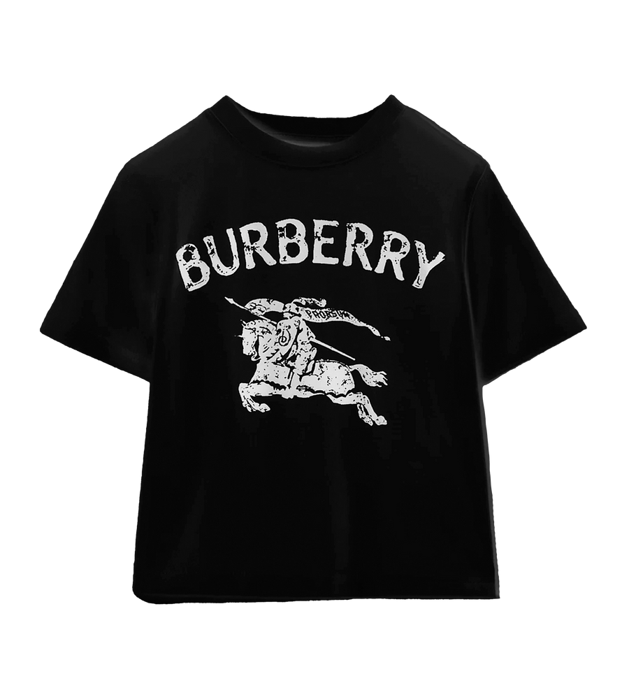 Burberry EKD Stretch Cotton T-Shirt in Black (Baby)