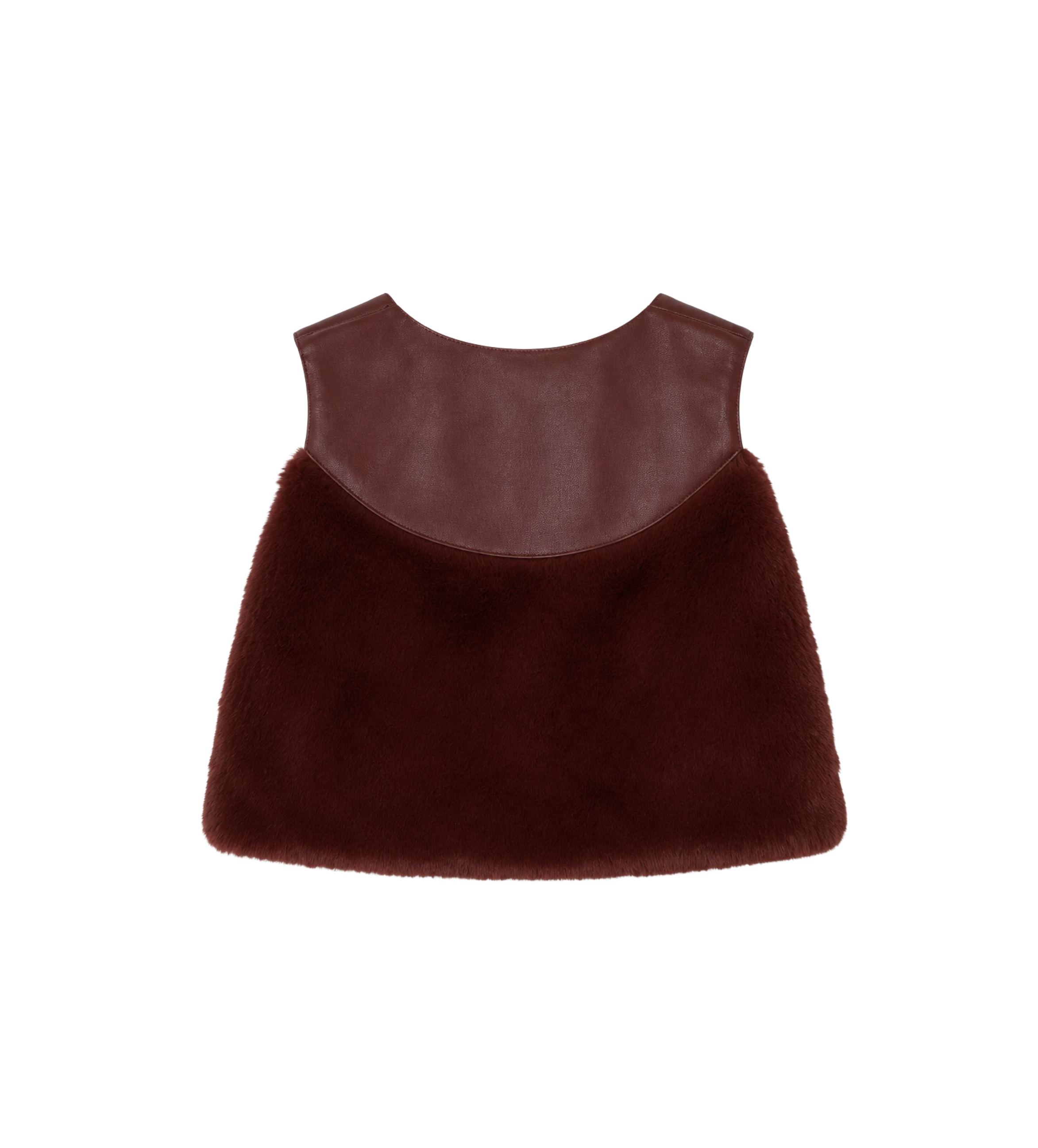 Baby Faux Fur Panelled Gilet Red