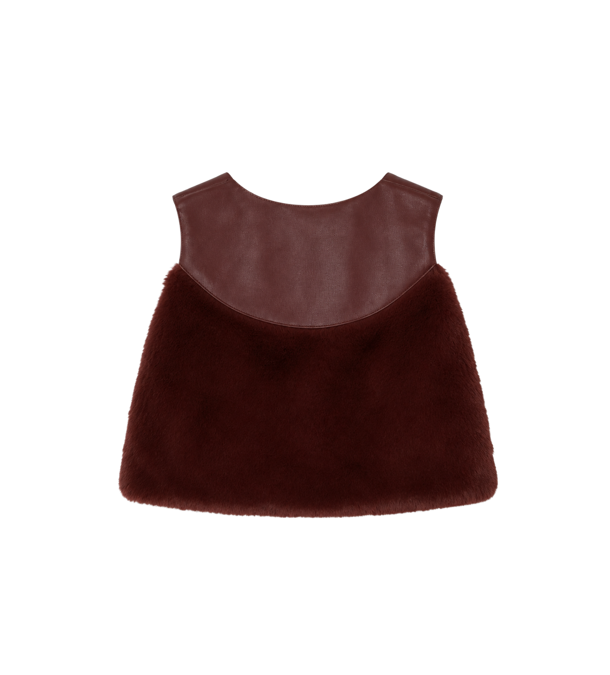 Baby Faux Fur Panelled Gilet Red
