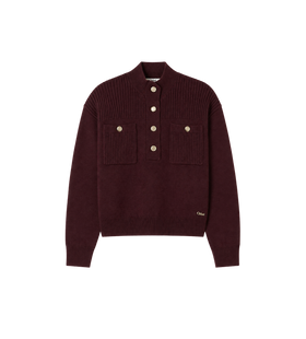 Kids Cotton & Cashmere Blend Sweater Burgundy
