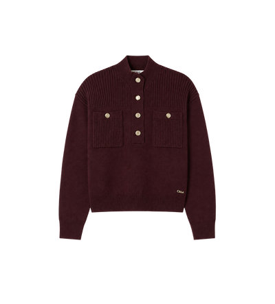 Kids Cotton & Cashmere Blend Sweater Burgundy