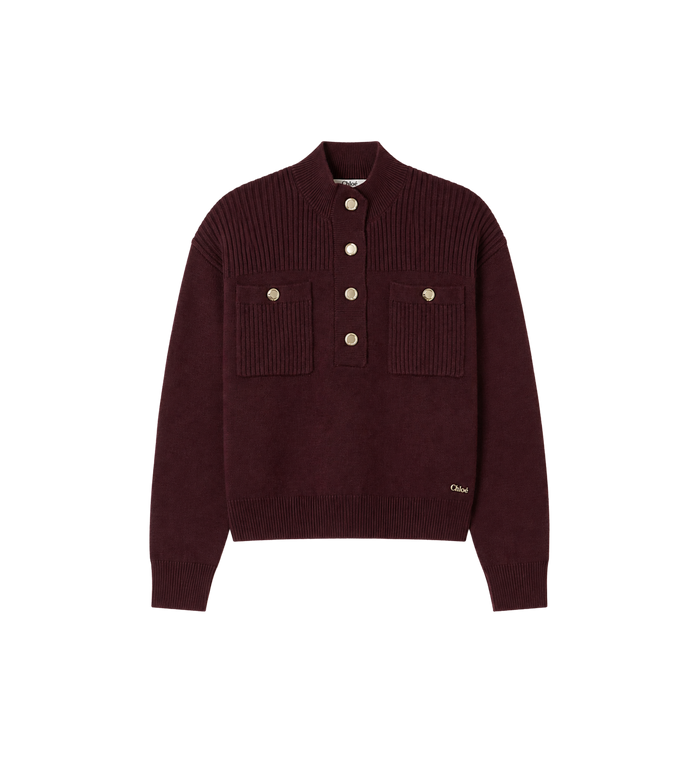Kids Cotton & Cashmere Blend Sweater Burgundy
