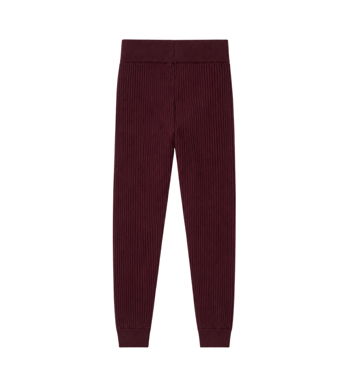 Kids Cotton & Cashmere Blend Pants Burgundy