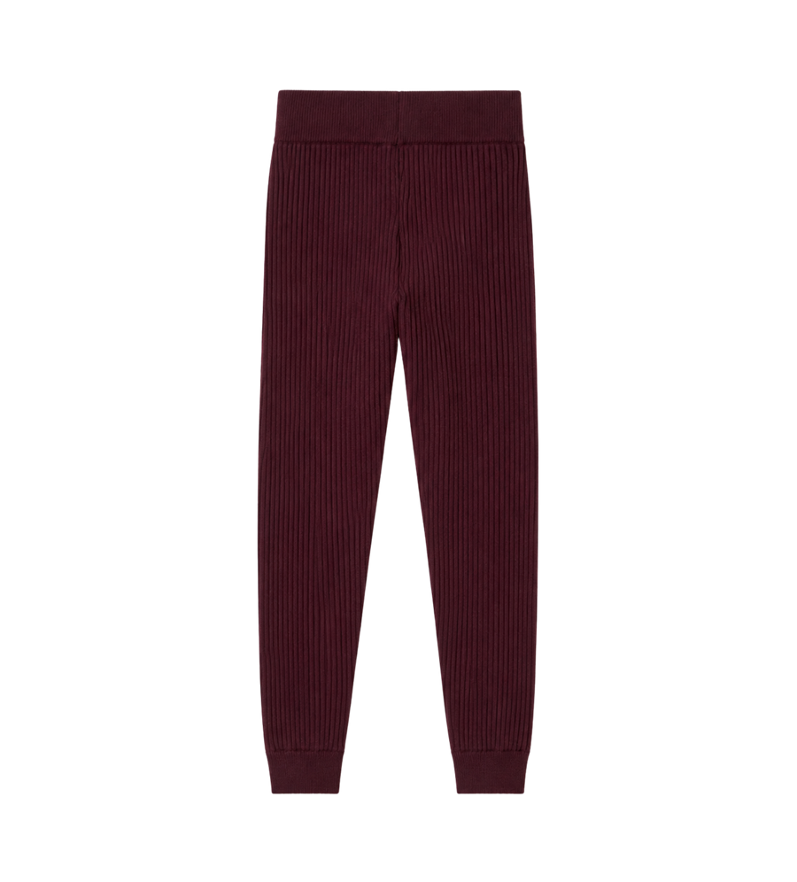 Kids Cotton & Cashmere Blend Pants Burgundy