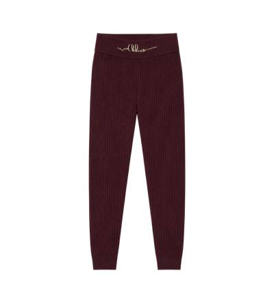 Kids Cotton & Cashmere Blend Pants Burgundy