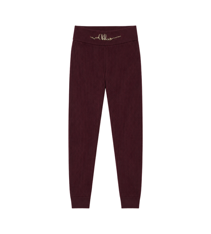 Kids Cotton & Cashmere Blend Pants Burgundy