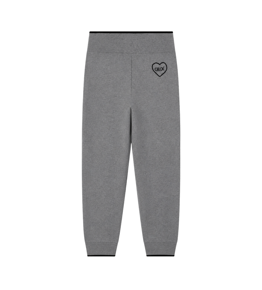 Kids Knitted Track Pants Grey