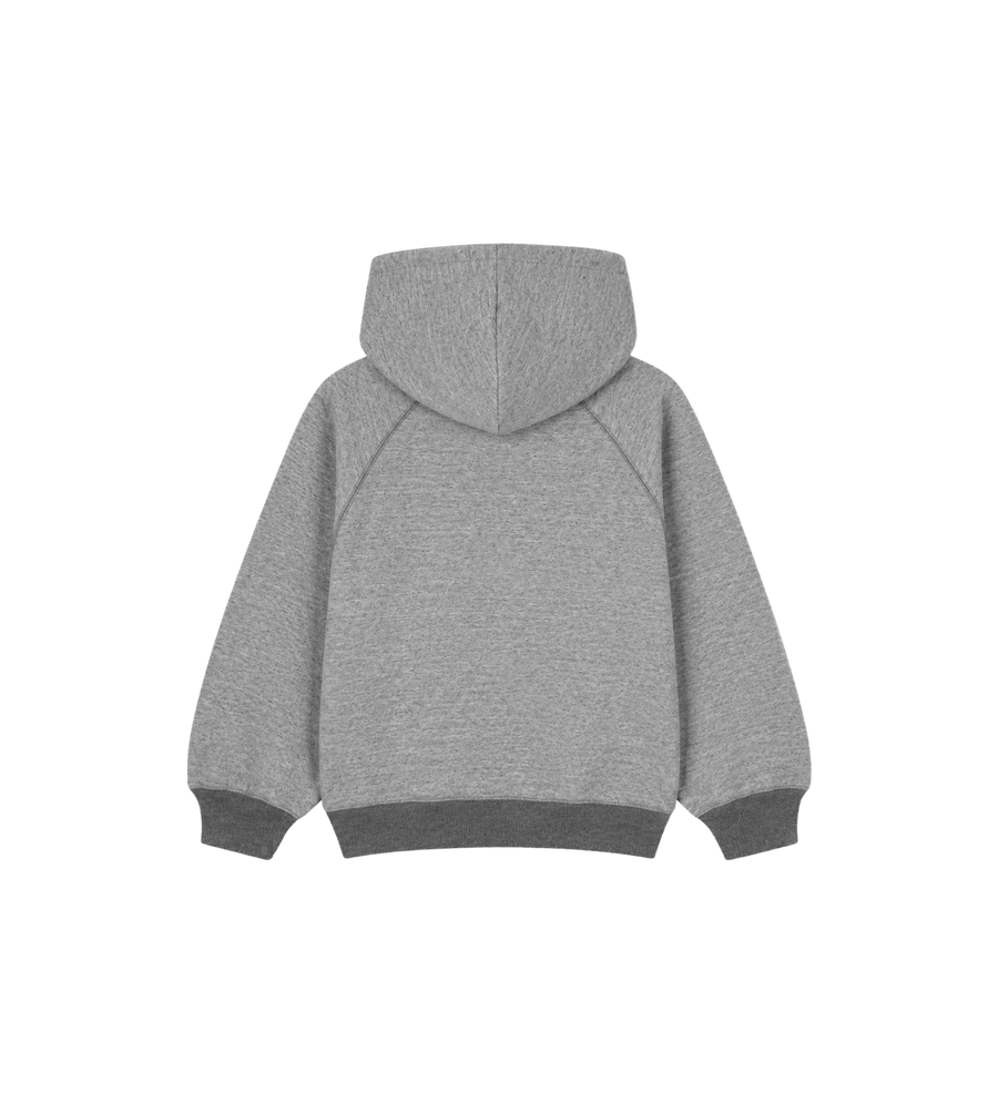 Kids Logo Raglan Sleeve Hoodie Grey