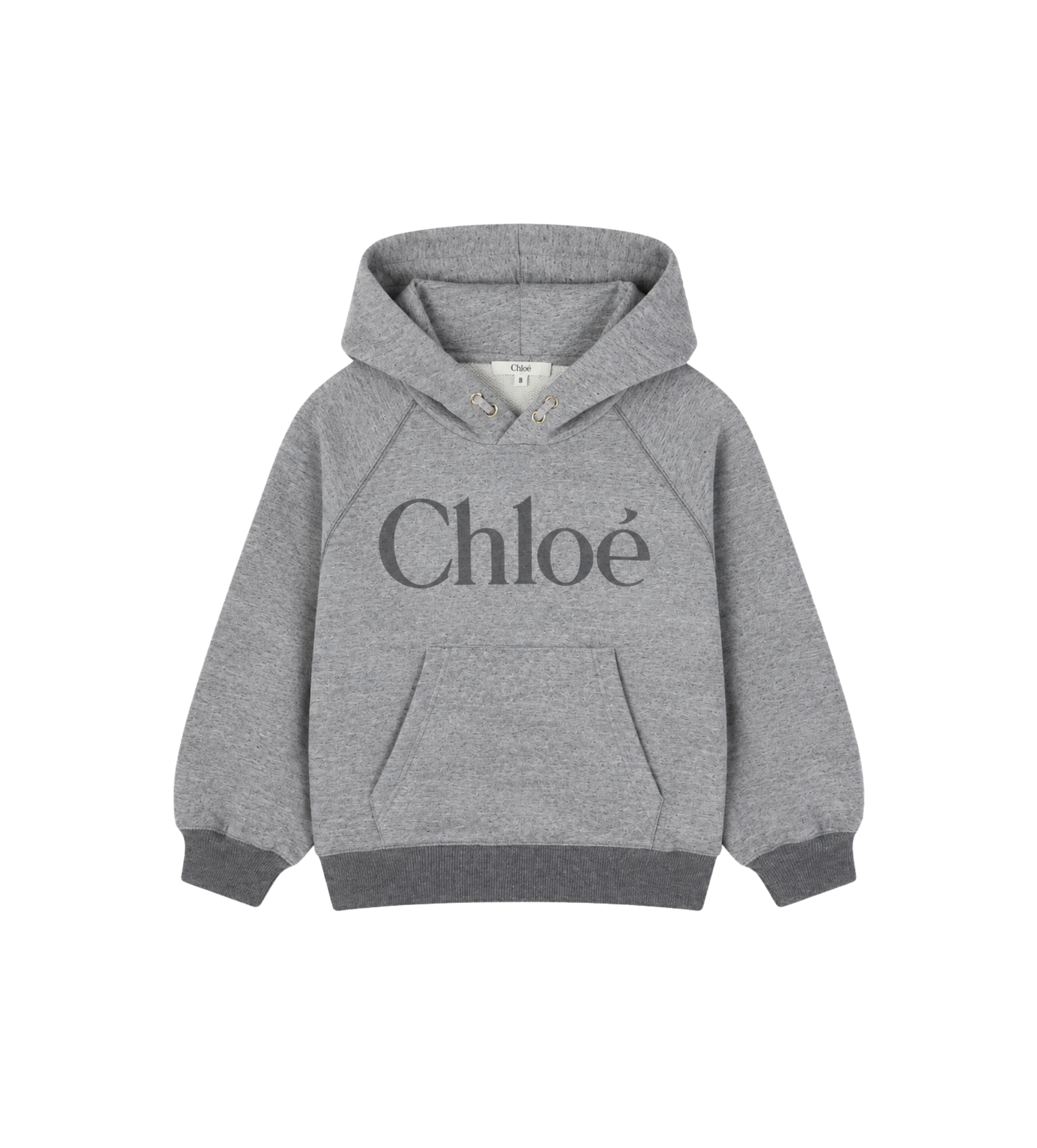 Kids Logo Raglan Sleeve Hoodie Grey