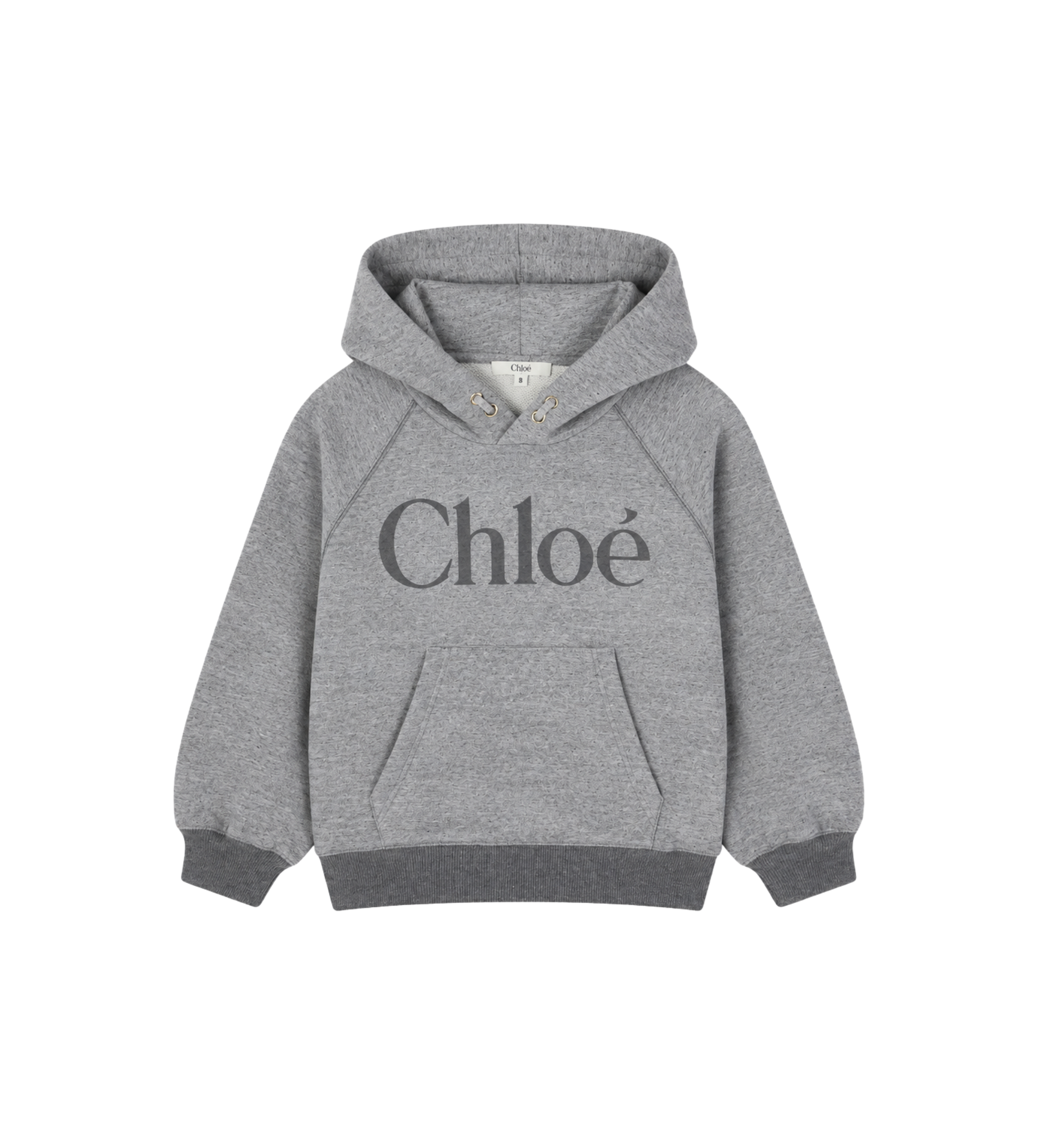 Kids Logo Raglan Sleeve Hoodie Grey