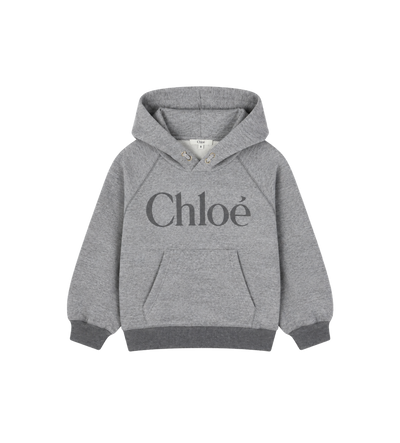 Kids Logo Raglan Sleeve Hoodie Grey