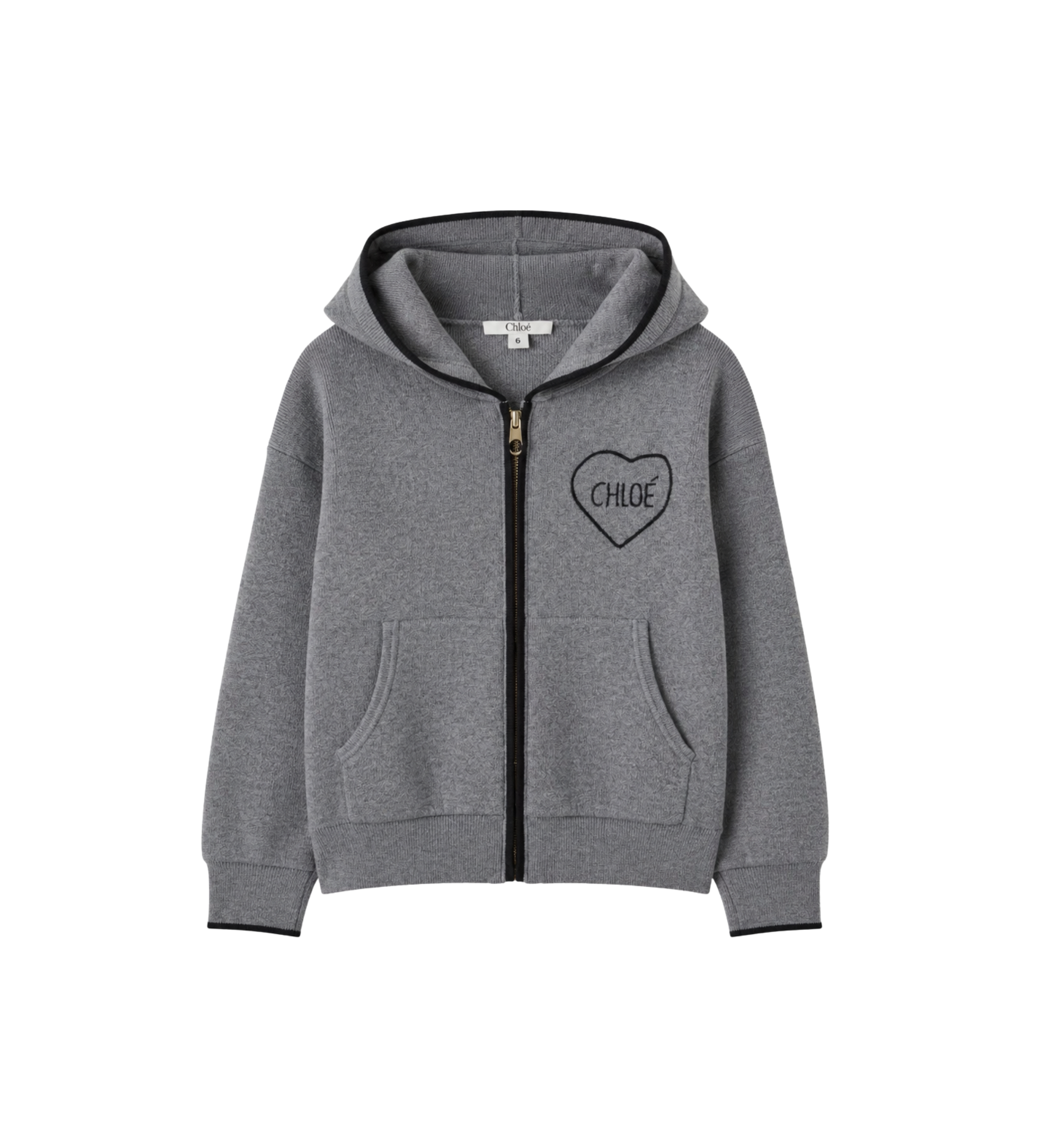 Kids Logo Wool Cardigan Grey
