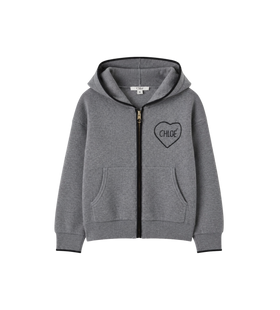 Kids Logo Wool Cardigan Grey