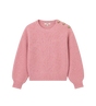 Kids Button Shoulder Knitted Sweater Pink
