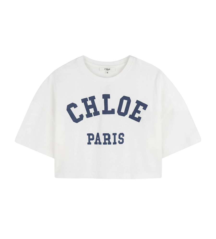 Chloé Kids Appliqué T-Shirt in White